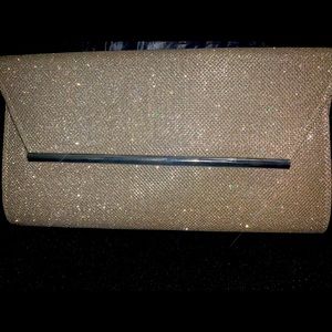 Glden clutch bag